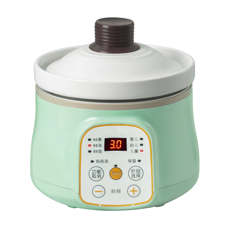 1L 250W Electric Ceramic Inner Pot Slow Cooker Stew pot