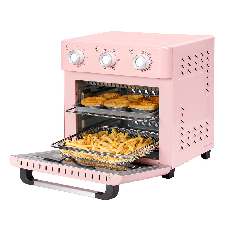 Pink color sqaure home appliance Electric Air frying Oven